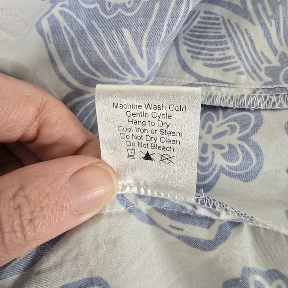 Xirena Nissa Mini Dress Puff Sleeves Santorini Print Size L Euro Summer Coastal - Picture 16 of 16